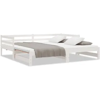 vidaXL Ausziehbares Tagesbett 80 x 200 cm weiß