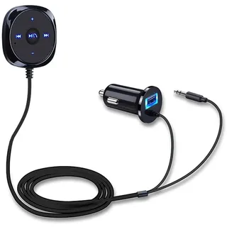 Centitenk Bluetooth 3.0 Aux-drahtloser Auto-Kit Music Receiver Freisprecheinrichtung LED Adapter Freisprecheinrichtung LED-Auto-AUX-Lautsprecher mit USB Car Charger