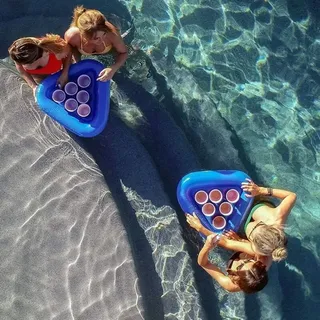 Aufblasbarer, Schwimmender Getränkehalter Für Pvc-whirlpools, Schwimmendes Getränketablett, Bierbecher, Mobiler Schwimmerhalter, Untertasse Für Poolpartys, Irisfr