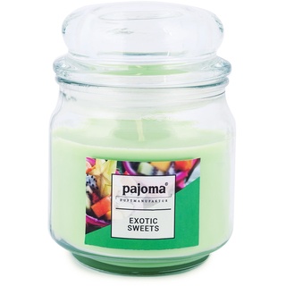 pajoma® Duftkerze im Bonbonglas 248 g, Exotic Sweets | Sweet Edition - Premium Kerze zum verschließen, Brennzeit ca. 55 Stunden