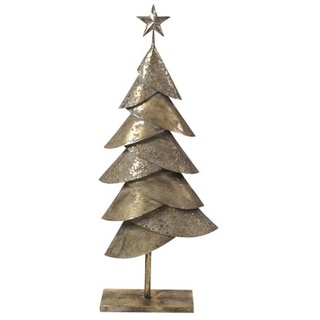 Weihnachtsbaum, gold/grau B:37, T:12, H:89"Weihnachtsbaum, gold/grau"