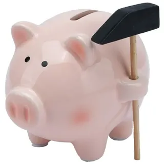 Euro Souvenirs Dekofigur Schwein / Sparschwein mit bunten Blumen und Schloß, Glücksschweinchen (1 St), Spardose, Dekoration, Geschenkidee für verschiedene Anlässe bunt