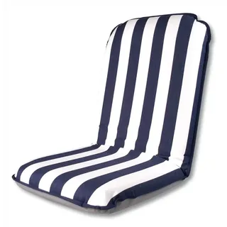 Comfort Seat Classic Regular - mobiler, tragbarer Komfortsitz, blau/weiß gestreift - für Camping, Strand, Garten, Boot