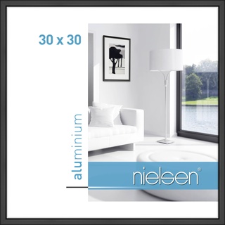 Nielsen Classic Aluminium-Bilderrahmen - schwarz matt - Rahmen: 30,8 x 30,8 cm - für Bilder bis 30 x 30 cm