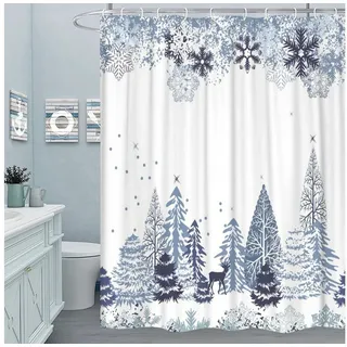 M&W DAS DESIGN Duschvorhang Weihnachten Duschvorhang 180x200cm Shower curtains Anti schimmel