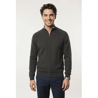 TOM TAILOR Strickjacke mit Logo Stickerei grau L (50/52)