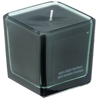 ipuro - dekorative ipuro black bamboo Duftkerze - minimalistische & puristische Duftkerzen im Glas - intensive Duftkerzen mit grünen & holzigen Noten - stilvolle Kerze 125 g