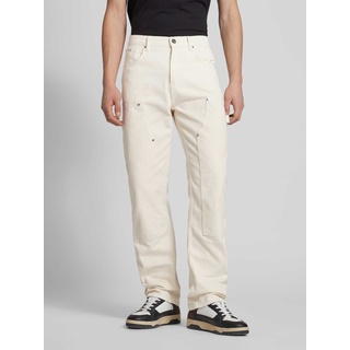 Straight Fit Jeans im 5-Pocket-Design Modell 'Carpenter', Offwhite, 30