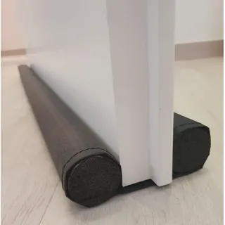 Zugluftstopper mit Doppeldichtung für Türen - passgenau zuschneidbar ca. 86cm - Zugluft und Kälte stoppen - Heizkosten sparen - stoppt Lärm - waschbar - Wärmedämmung Windstopper Durchzug Zugstopper