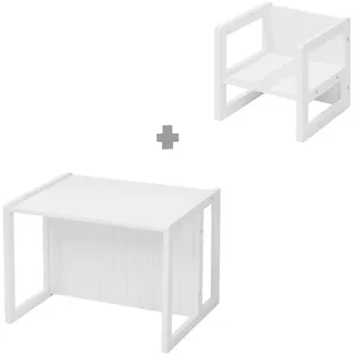Roba Kindersitzgruppe, Weiß, Holzwerkstoff, 3-Sitzer, 57x30x44 cm, Kinder- & Jugendzimmer, Kindermöbel, Kindersitzmöbel & -tische, Kindersitzgruppen