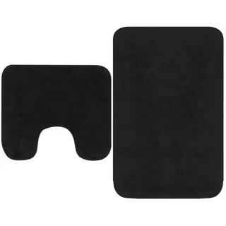 vidaXL Badematten-Set Anthrazit 2-tlg. 100 x 80 cm