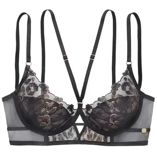 JETTE Push-up-BH Damen schwarz-kupferfarben Gr.85A