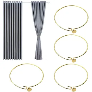 4 Stück Vorhang Raffhalter Gold,Gardinenhalter,Vorhanghalter,Vorhang Halter,Wohnzimmer Gardinen Deko,Curtain Holder,Vorhangspange Für Wohnzimmer Schlafzimmer Essbereiche Moderne Oder Vorhangdekoration
