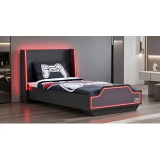 JVmoebel GamingBett 90 x 200 cm Schwarz