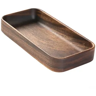 Ge-stapelte Obstschale aus Amerikanischem Walnussholz, Ma-ssive Holz Snack Schale für Salat und Trockenfrüchte, Ha-ndpolierte Kanten mit Minimalistischem Streifen Design, Elegante für deko für(D)
