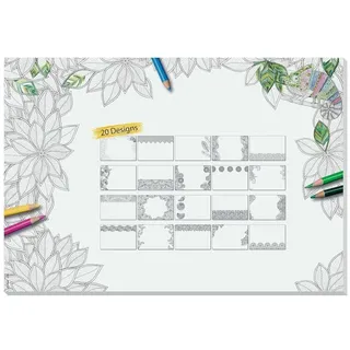 Sigel Schreibunterlage Adult Coloring 59,5 x 41cm Weiß