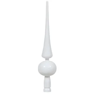 24cm Christbaumspitze Weihnachtsbaumspitze Weiss Treetop Glas 240mm Spitze Weihnachtsbaum Baumspitze Tannenbaumspitze Ornamente Opal Deko Weihnachten