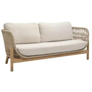 Dehner Sofa Portofino, 2-Sitzer, Hellbraun, Beige
