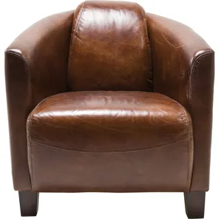 Kare Sessel Cigar Lounge Leder 76948 76948 x 0 x 0 cm Braun mit Kissen
