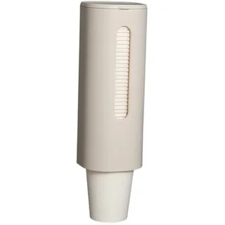 Chonor Pappbecher-Spender umweltfreundlichem Kunststoff Becherspender mit Wandmontage, Wasser- und Staubdicht, Wandbecher,für Plastikbecher, Papierbecher und Papierkegel etc (Beige)