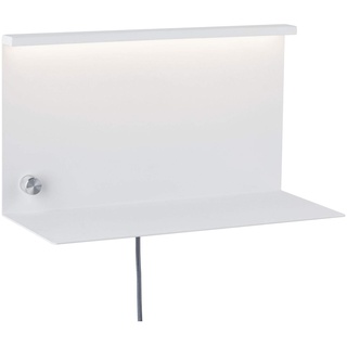 Paulmann 78916 LED Wandleuchte Jarina mit Ablage incl. 1x4,5 Watt dimmbar Wand-Leselampe Weiß Leseleuchte Metall Wandlampe 3000 K
