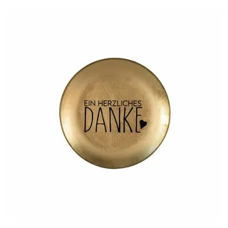 Giftcompany Love Plates Dekoteller S rund gold