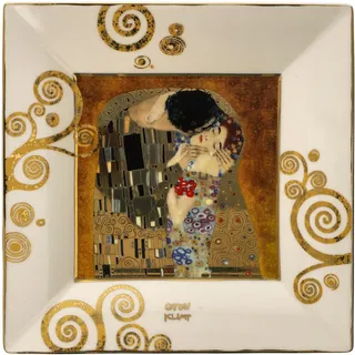 GOEBEL Gustav Klimt Schale Artis Orbis - Der Kuss aus Fine Bone China, Maße: 16cm x 16cm x 2cm, 66-516-73-1