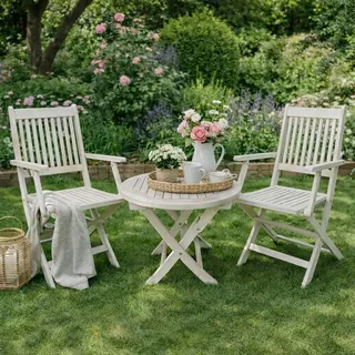 Estexo Bistro Set 7-tlg. Weiß