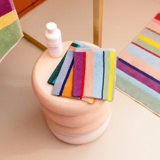 REMEMBER Waschlappen "Nizza" - 3er-Set - 16 x 22 cm - 100% Baumwolle - Bunte Waschlappen