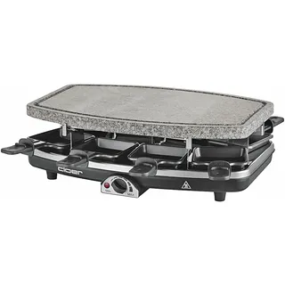 Cloer Raclettegrill Naturstein 6430, Racletteofen, Schwarz