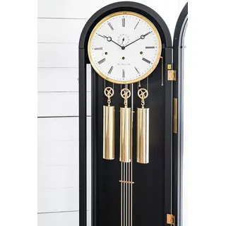 Hermle Standuhr Standuhr Schwarz mit Wurzelholz - Hermle Modell: 01087-740461