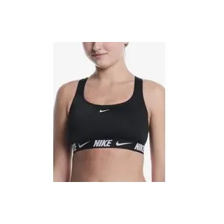 NIKE Swim Logo Tape Bikini Top Damen schwarz - M