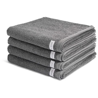 ROSS Handtuch Set Selection - Organic Cotton, Walkfrottee, (Spar-Set, 4-tlg), 4 X Handtuch - im Set - Baumwolle - grau
