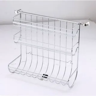 Novaliv 1x Küchenleiste Halterung mit Rollenhalter 31x33x17cm Küchenrollenhalter Hängeleiste Relingsystem und Küchenutensilienhalter für eine org