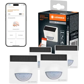 LEDVANCE Outdoor-Bewegungsmelder Kunststoff IP65 4er Pack weiß