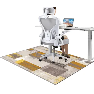 Teppich-Stuhlmatte Bürostuhl Unterlage Teppich Gaming Teppich 90 x 120 cm Stuhlunterlage Bodenschutzmatte für Hartböden schreibtischstuhl unterlage für Laminat Bürostuhl Matte für Bodenschutz