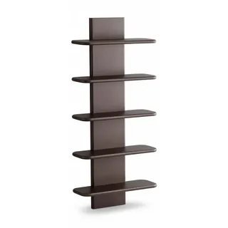 Xlmoebel Bücherregal Elegantes Wandregal in Dunkelbraun für modernes Wohndesign, Made in Europa