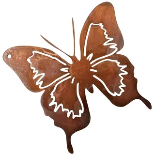 Colcolo Schmetterling aus Metall in Rostoptik, Schmetterlingskunst, Wanddekoration, Geschenke, rustikale Fotografie-Requisiten, hängende Zaundekoration für