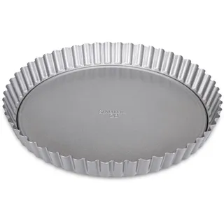 Städter We Love Baking Tarteform mit Hebeboden Rund, Größe: 28cm, aus Metall in der Farbe Silber gefertigt, 661721