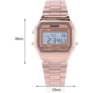Famanu Digitaluhr mit LED-Hintergrundbeleuchtung - Wasserdicht, Rechteckiges Design in 3 Farben
