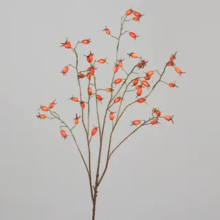 Kunstpflanze HAGEBUTTEN ZWEIG (H 100 cm) - orange - H 100 cm