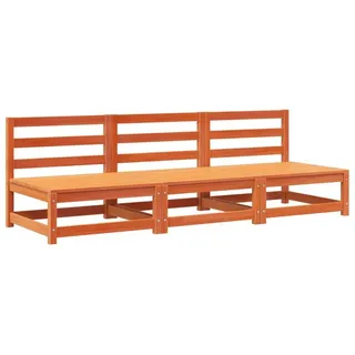 vidaXL Gartensofa Loungesofa wachsbraun
