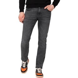 Timezone Herren Jeans SLIM EDUARDOTZ Slim Fit Carbon Schwarz 9893 Normaler Bund Reißverschluss W 32 L 30
