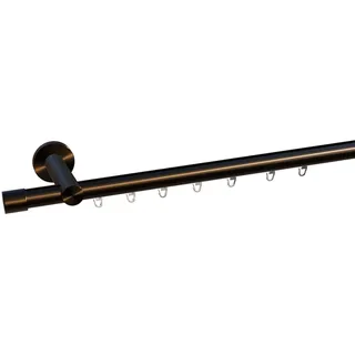 INDEKO Gardinenstange Paneelwagen 1-läufig Ø 20 mm 250 cm Braun