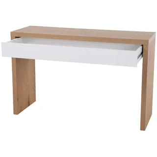 Svita ANGULAR Schreibtisch mit Schublade 120x40x76 cm Eiche-Weiß
