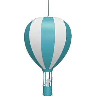 Rosemonde & Michel Coudert Hängeleuchte für Kinder Motiv Heißluftballon türkis