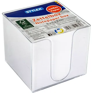 Stylex Zettelbox weißes Papier A4 Weiß