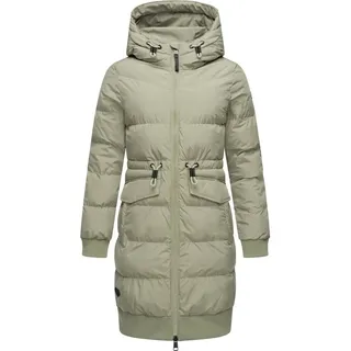 Ragwear Steppmantel Briosh Wasserdichter Damen Wintermantel mit Kapuze gelb|grün XXXL (46)