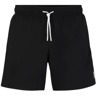 BOSS Herren Badeshorts - Iconic, Swim Shorts, Badehose, Signature-Streifen, Logo Schwarz / M