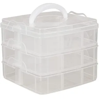 Rayher Sortierbox 15,5 x 12,9 cm 18-tlg. transparent